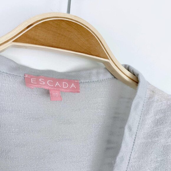 ⚡️SOLD⚡️ escada short sleeve light knit cardigan top - Picture 3 of 8